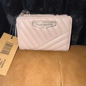 NWT Steve Madden Blush Quilted Wallet